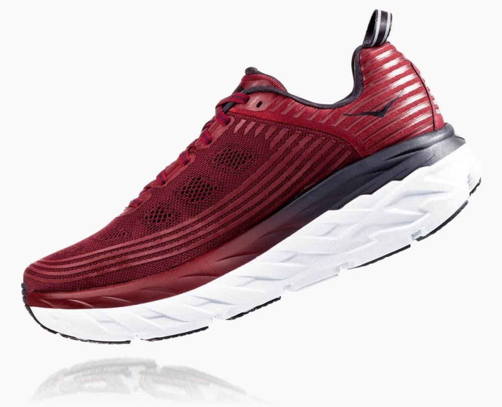 Red / Obsidian Hoka Bondi 6 Wide | 248536RAU