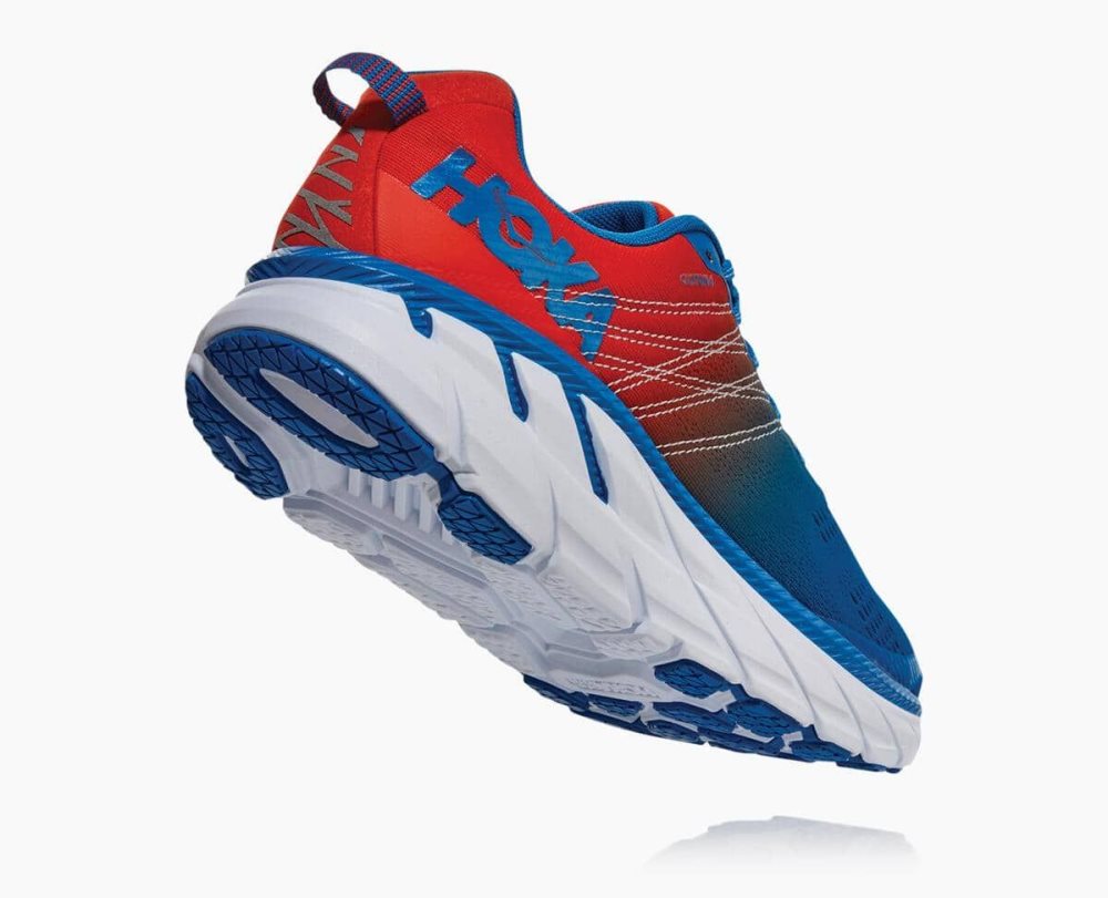 Red / Royal Blue Hoka Clifton 6 Wide | 529681PVT