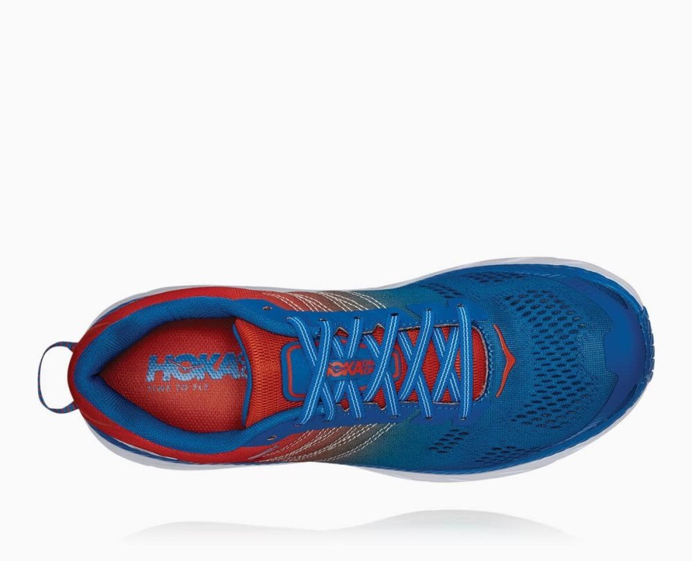 Red / Royal Blue Hoka Clifton 6 Wide | 529681PVT