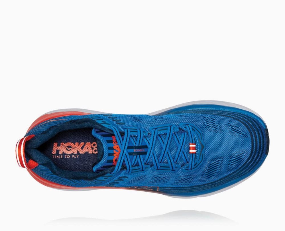 Royal Blue / Blue Hoka Bondi 6 Wide | 013958AUW