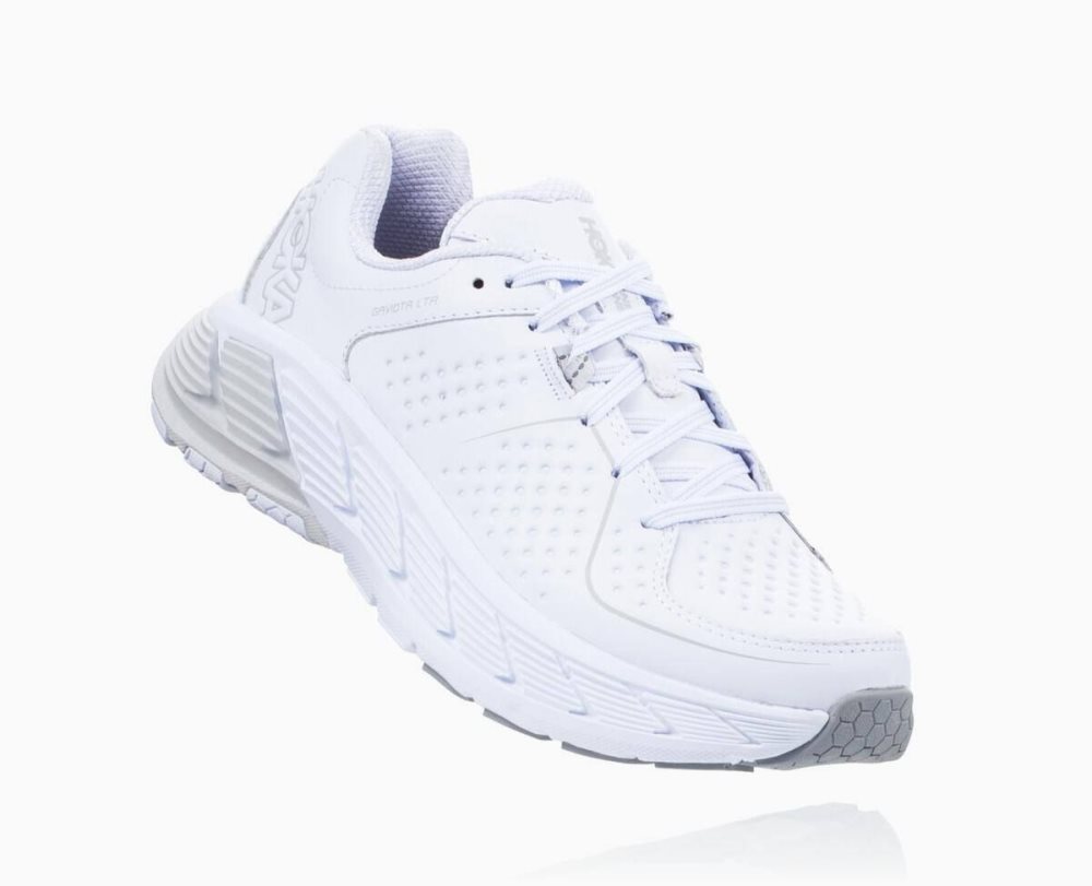 White Hoka Gaviota Leather | 162504GSB