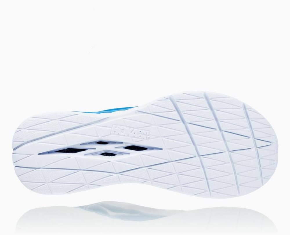 White / Blue Hoka Carbon X | 396482LYZ