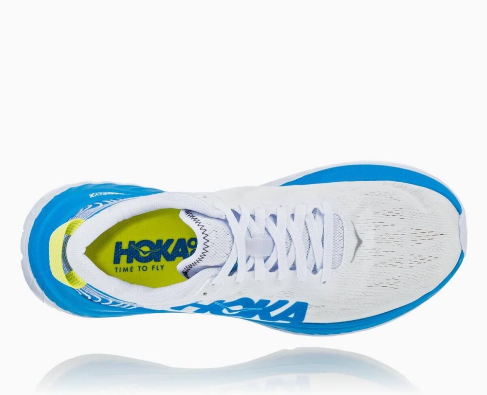 White / Blue Hoka Carbon X | 396482LYZ