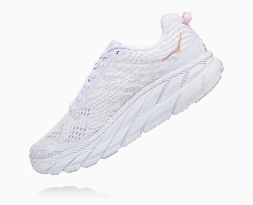 White / Rose Gold Hoka Clifton 6 | 254760ELZ