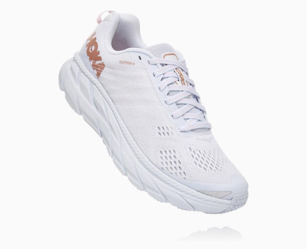 White / Rose Gold Hoka Clifton 6 | 254760ELZ