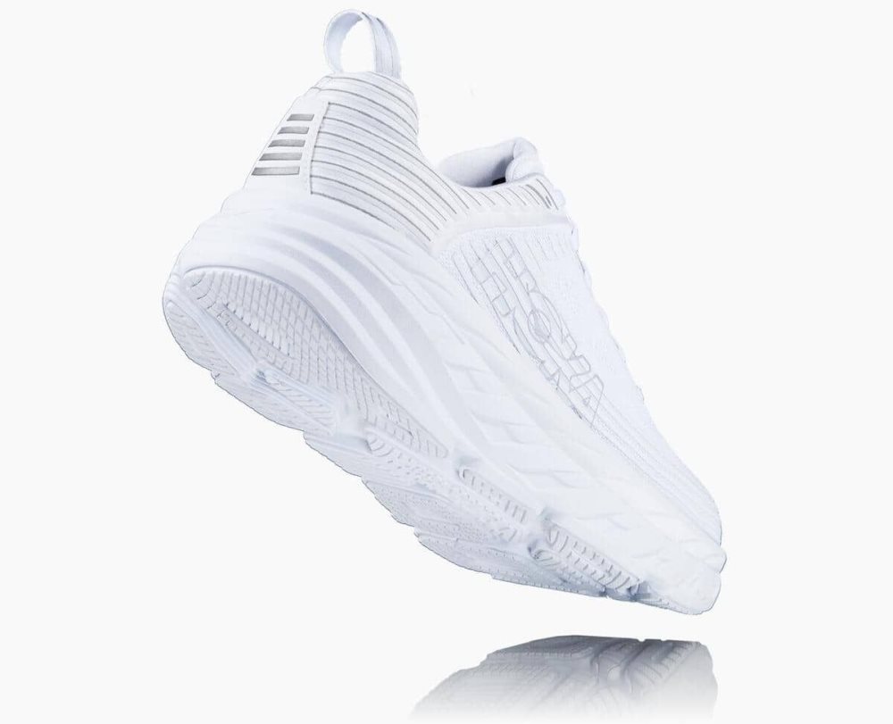 White / White Hoka Bondi 6 Wide | 238547HAR