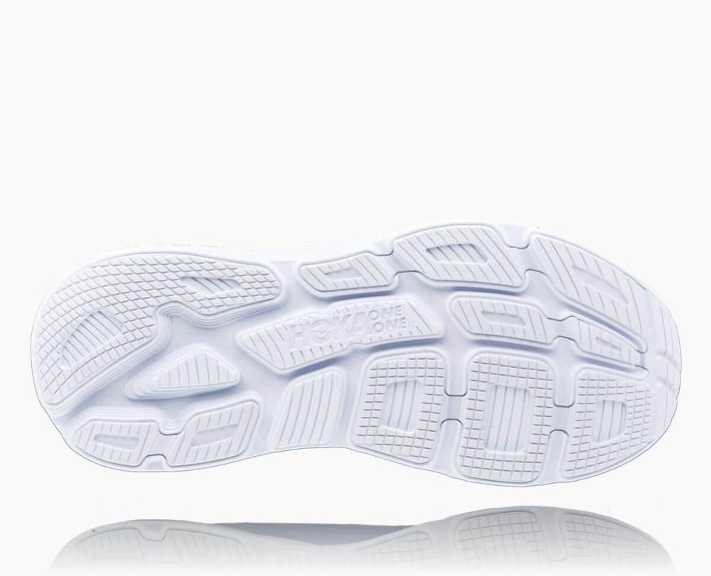 White / White Hoka Bondi 6 Wide | 238547HAR