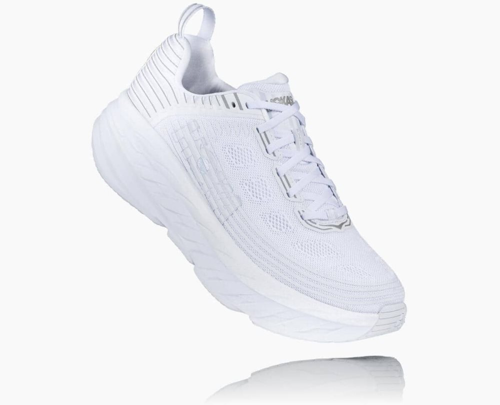 White / White Hoka Bondi 6 Wide | 238547HAR