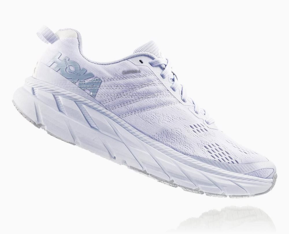 White / White Hoka Clifton 6 Wide | 082913FPC