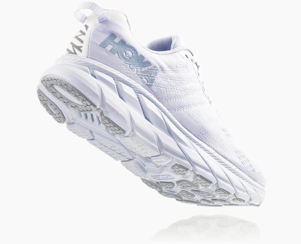 White / White Hoka Clifton 6 Wide | 082913FPC