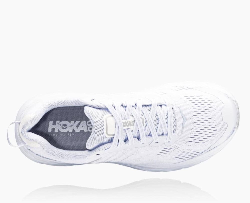 White / White Hoka Clifton 6 Wide | 082913FPC