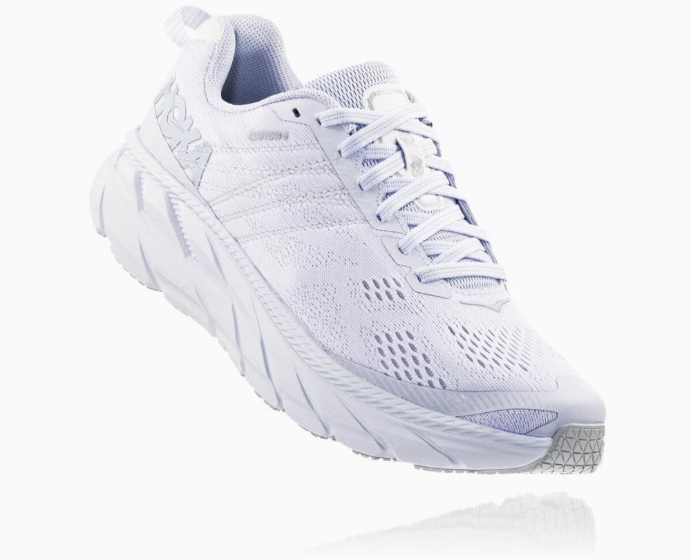 White / White Hoka Clifton 6 Wide | 082913FPC